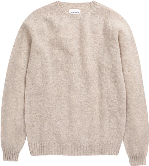 Se Norse Projects Birnir Brushed Lambswool Mand Oatmeal Sweaters Str S - hos Magasin ved Magasin