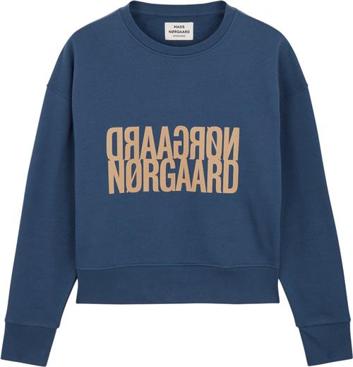 Se Mads Nørgaard - Copenhagen Organic Sweat Tilvina Sweatshirt Kvinde Blå Sweatshirts Str XS - hos Magasin ved Magasin