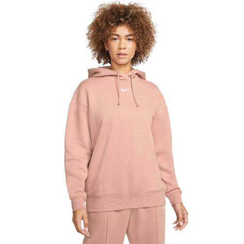 Nike Sportswear Essential Fleece Hoodie Kvinde Pink Hættetrøjer Str XS - Bomuld hos Magasin