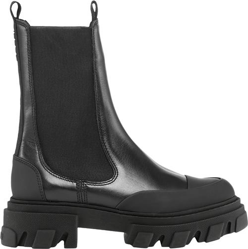 Ganni Mid Chelsea Boot Black Stitch Kvinde Black Chelsea Boots Str 40 - hos Magasin