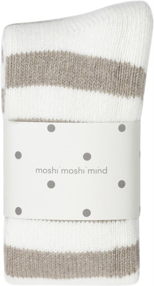 Moshi Moshi Mind Polar Socks Stripe Ankelstrømper Str 39/41 - Uld hos Magasin