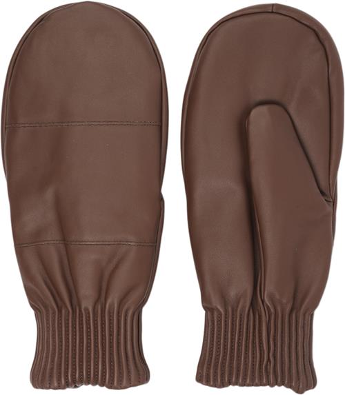 Lovelies Bergamo Thick Leather Mittens W/ Fleece Lining S - Vanter Læder hos Magasin