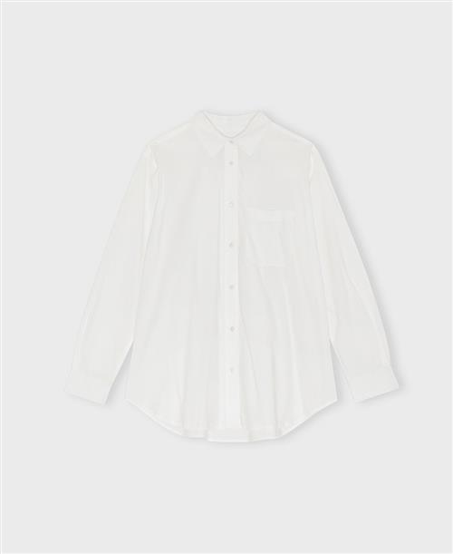 Moshi Moshi Mind Gaia Shirt Poplin Kvinde White Langærmede Skjorter Str S - Bomuld hos Magasin