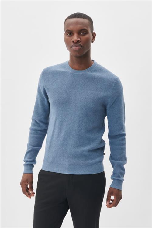 Matinique Malagoon Mand Captain's Blue Melange Sweaters Regular Fit Str L - hos Magasin