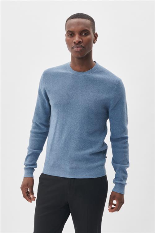 Se Matinique Malagoon Mand Captain's Blue Melange Sweaters Regular Fit Str M - hos Magasin ved Magasin