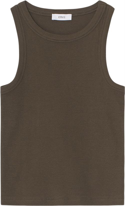 Envii Enally Racer TOP 5314 Kvinde Slate Black Tanktoppe Str XS - hos Magasin