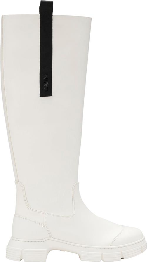 Ganni S1913 Recycled Country Rubber Boots Kvinde Egret Gummistøvler Str 37 - hos Magasin