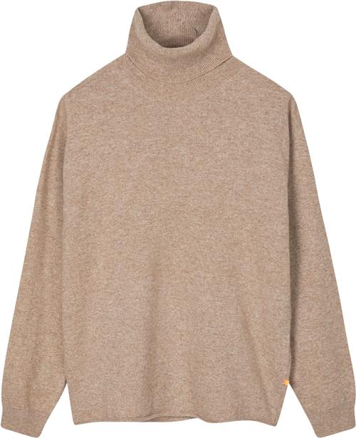 Se Mads Nørgaard - Copenhagen Eco Wool Kally Sweater Kvinde Sand Rullekraver Str XS - hos Magasin ved Magasin