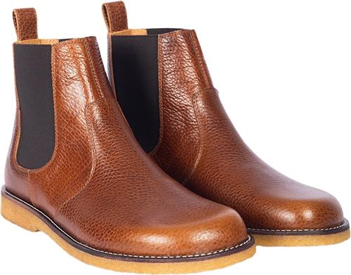 ANGULUS Chelsea Støvle med Kontraststikning Kvinde 2509/002 Medium Brown Chelsea Boots Str 40 - hos Magasin