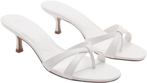 MANGO Sandals .- Plane Kvinde White Højhælede Sandaler Str 36 - hos Magasin