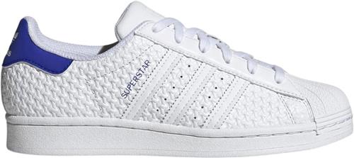 Se adidas Superstar Mand Ftwwht/ftwwht/lucblu Sneakers Str 41 1/3 - Læder hos Magasin ved Magasin