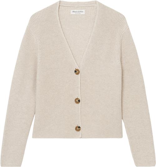 Marc O’Polo Cardigan, Longsleeve, Vneck Kvinde Sandy Melange Cardigans Str XS - hos Magasin