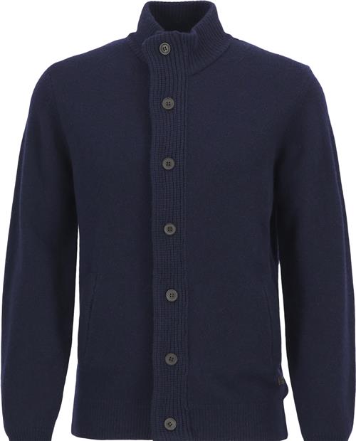 Se Barbour Barbour Essential Patch Zip Mand Blå Cardigans Str M - Uld hos Magasin ved Magasin