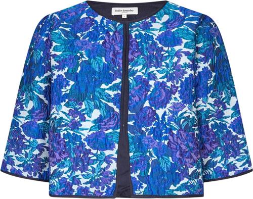 Lollys Laundry Trinell Short Jacket 3/4 Kvinde Flower Print Overgangsjakker Str XS - hos Magasin