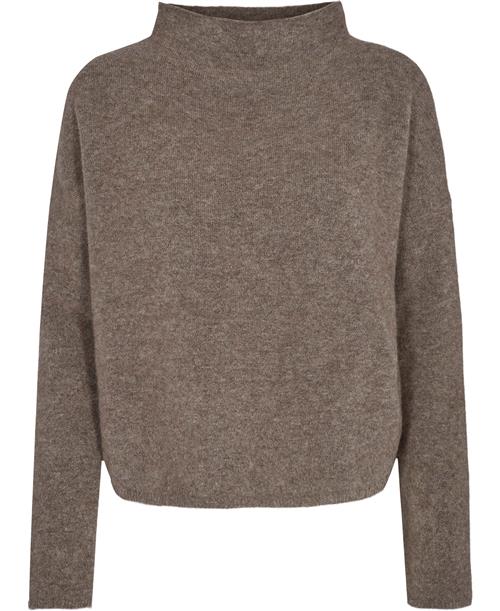 Se Filippa K Mika Yak Funnelneck Sweater Kvinde Dark Taupe Rullekraver Str S - hos Magasin ved Magasin