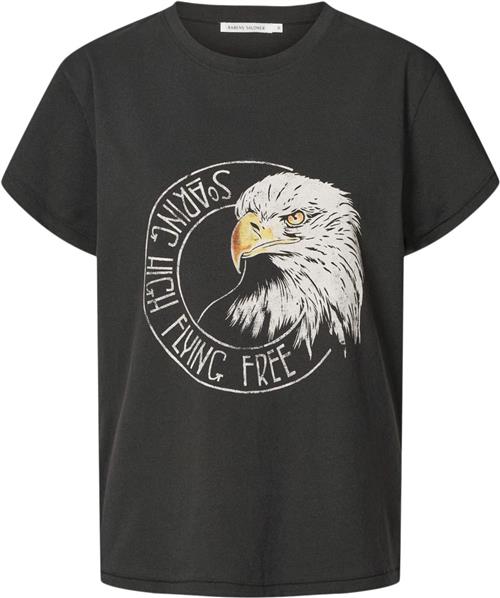 Rabens Saloner Eagle Tshirt - Ambla Kvinde Faded Black Kortærmede T-shirts Str XS - hos Magasin