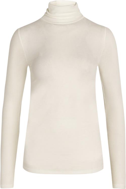 Bruuns Bazaar Angelabb Roll Neck Kvinde Snow White Rullekraver Str M - Uld hos Magasin