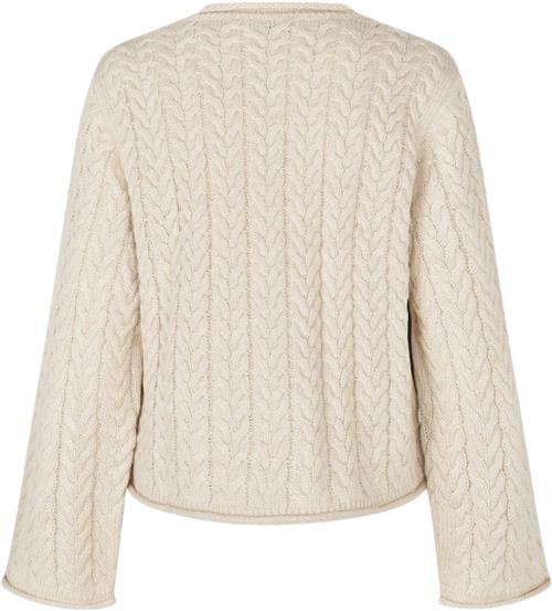 Se Modström Kurtismd Oneck Kvinde Summer Sand Sweaters Str L - hos Magasin ved Magasin