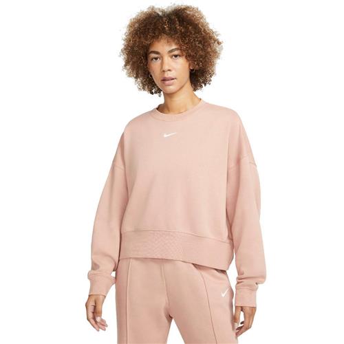 Nike Sportswear Essential Fleece Crew Sweatshirt Kvinde Pink Sweatshirts Str XS - Bomuld hos Magasin