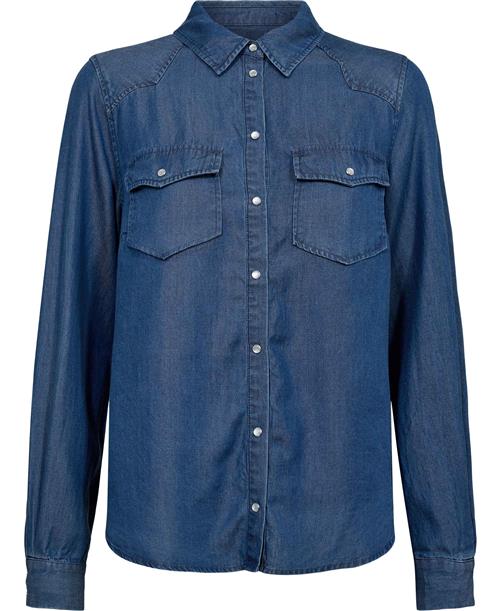 Magasin du Nord Collection Magasin Doreen 1S Kvinde Denim Blue Denimskjorter Str L