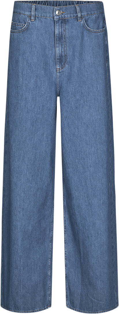 Modström Kenamd Jeans Kvinde Medium Blue Wide Jeans Str L - hos Magasin