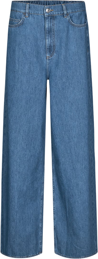 Se Modström Kenamd Jeans Kvinde Medium Blue Wide Jeans Str XL - hos Magasin ved Magasin