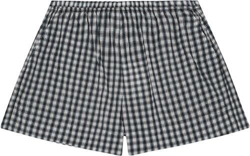 Ganni Seersucker Check Elasticated Shorts Kvinde Egret Casual Shorts Str 40 - hos Magasin