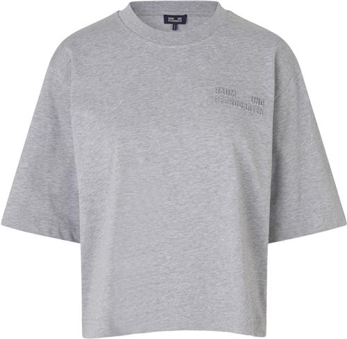 Baum und Pferdgarten Jiana Kvinde Grey Melange Kortærmede T-shirts Str M - hos Magasin