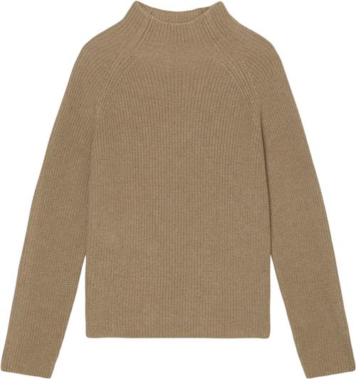 Marc O’Polo Pullover, Longsleeve, Standup Coll Kvinde Shaded Brown Melange Sweaters Str L - hos Magasin