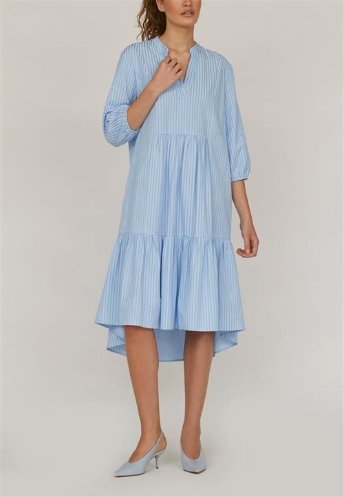 Love&Divine Love9586 Kvinde Blue Stripe Midi Kjoler Str XS - hos Magasin