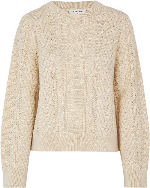 Modström Grannonmd Oneck Kvinde Vanilla Ice Sweaters Str S - Uld hos Magasin