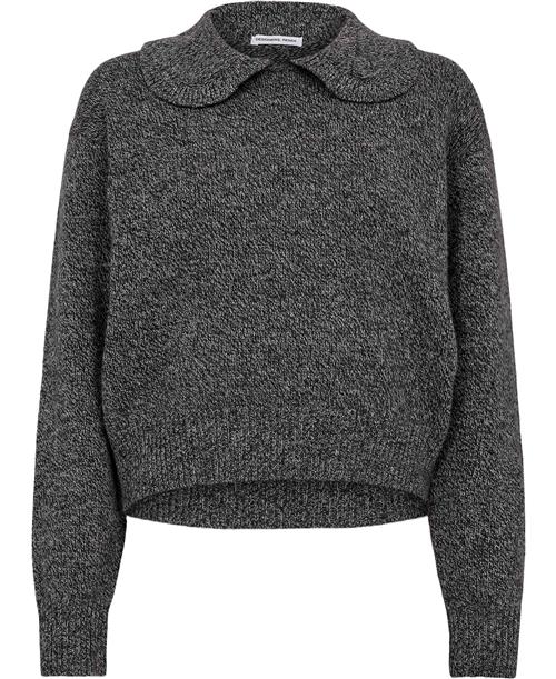 Designers Remix Carmen Collar Sweater Kvinde Grå Sweaters Str L - hos Magasin