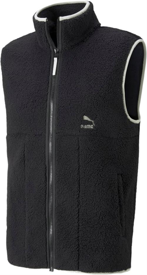 Se Puma Clsx Sherpa Gilet Mand Puma Black Veste Str XL - Polyester hos Magasin ved Magasin