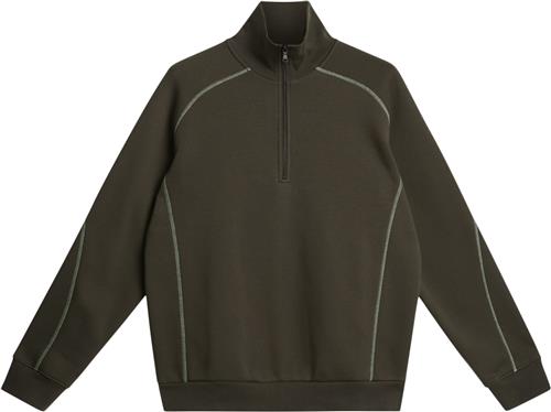 Se J. Lindeberg Canter Quarter Zip Sweat Mand Forest Green Sweatshirts Str S - hos Magasin ved Magasin