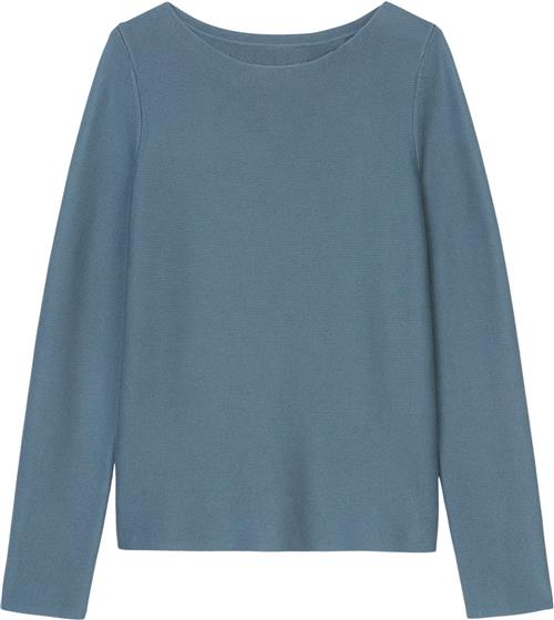 Marc O’Polo Pullover, Longsleeve, Roundneck Kvinde Hazy Blue Sweaters Str XS - hos Magasin