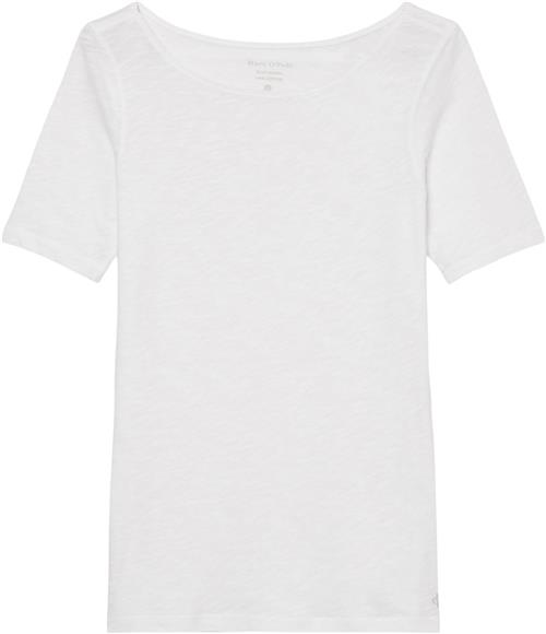 Marc O’Polo Tshirt, Short-sleeve, Boat-neck Kvinde White Kortærmede T-shirts Str XS - hos Magasin