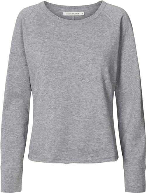 Se Rabens Saloner Light Stretch Long Sleeve top Nemi Kvinde Grå Langærmede T-shirts Str L - Bomuld hos Magasin ved Magasin