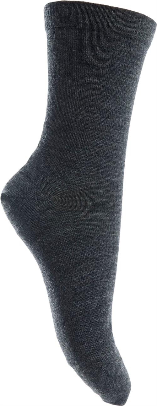 mp Denmark Ankle Plain Wool/cotton Str 25/28 - Grå Strømper Bomuld hos Magasin