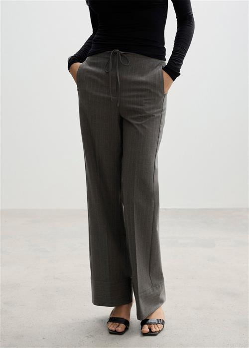 MANGO Chalkstripe Straight Trousers Kvinde 92 Bukser Str L - hos Magasin