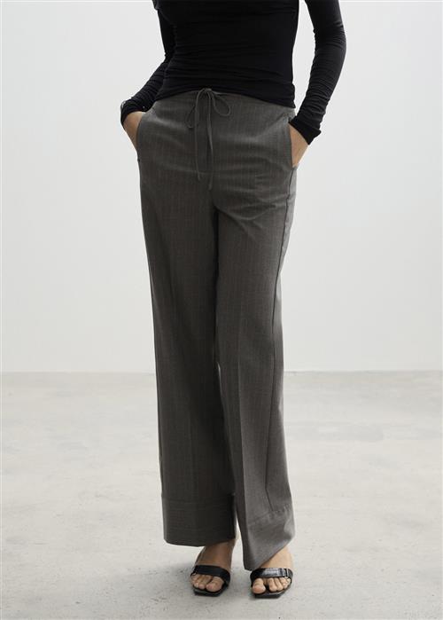 MANGO Chalkstripe Straight Trousers Kvinde 92 Bukser Str XL - hos Magasin