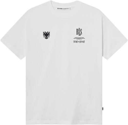 BLS Hafnia WOH Tshirt Mand White Kortærmede T-shirts Regular Fit Str S - Bomuld hos Magasin