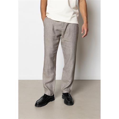 Se Clean Cut Copenhagen Tokyo Roman Linen Pants Mand Khaki Melange Casual Bukser Str S / Regular - hos Magasin ved Magasin