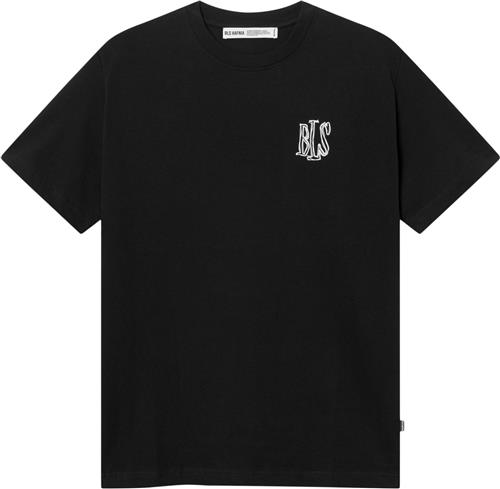 BLS Hafnia Handwritten Tshirt Mand Black Kortærmede T-shirts Regular Fit Str L - Bomuld hos Magasin