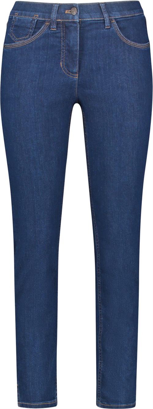 Gerry Weber Jeans Cropped Kvinde Blue Denim Skinny Jeans Str 36R - Denim hos Magasin