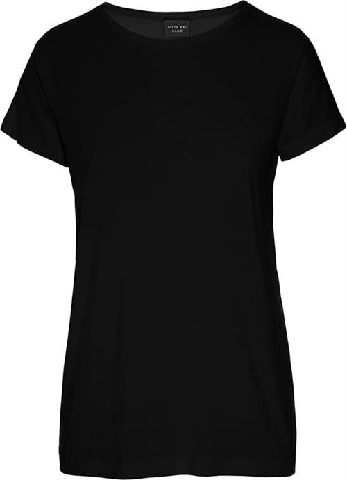 Bitte Kai Rand Atlas Jersey Tshirt Kvinde Sort Kortærmede T-shirts Str XL - Bomuld hos Magasin