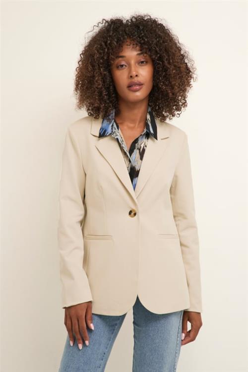 Se Kaffe Kasakura Blazer Kvinde Antique White Blazere Tight Fit Str 38 - hos Magasin ved Magasin