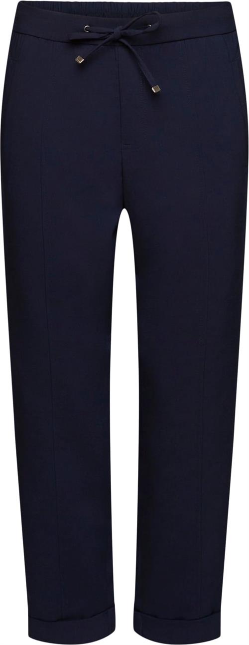 Esprit Jogger Kvinde Navy Bukser Med Lige Ben Str 38 - hos Magasin