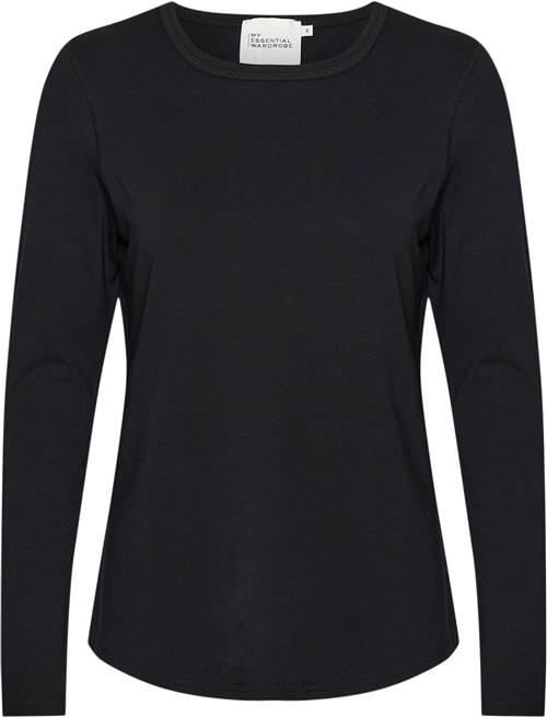 My Essential Wardrobe 18 THE Modal Blouse Kvinde Black Sweaters Casual Fit Str S - hos Magasin