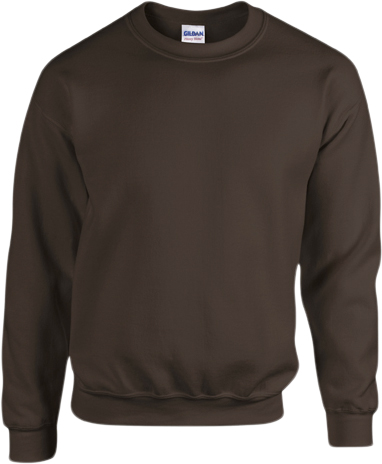 Gildan | Heavy Blend Adult Crewneck Sweatshirt Kvinde Dark Chocolate Sweatshirts Str M - hos Magasin