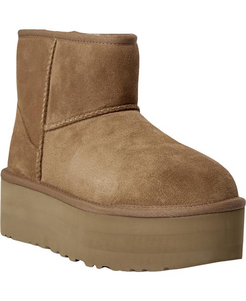 UGG W Classic Mini Platf Kvinde Chestnut Vinterstøvler Str 36 - hos Magasin